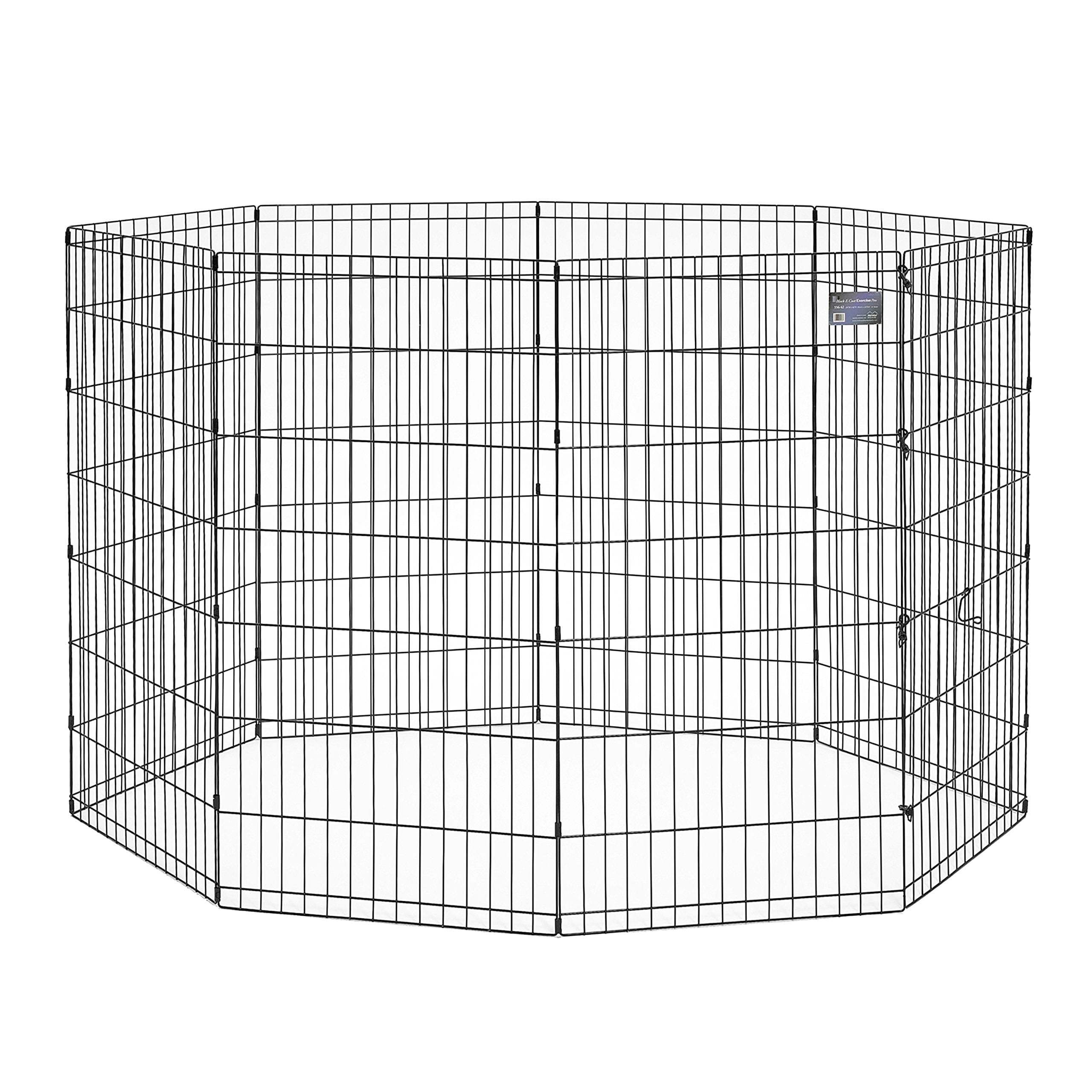 Midwest Contour Metal Exercise Pen for Dogs with Door - Black - 48