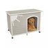 Midwest Eillo Folding Outdoor Wooden Dog House - Gray - Large - 28.5" X 45.3" X 32.9" Inches