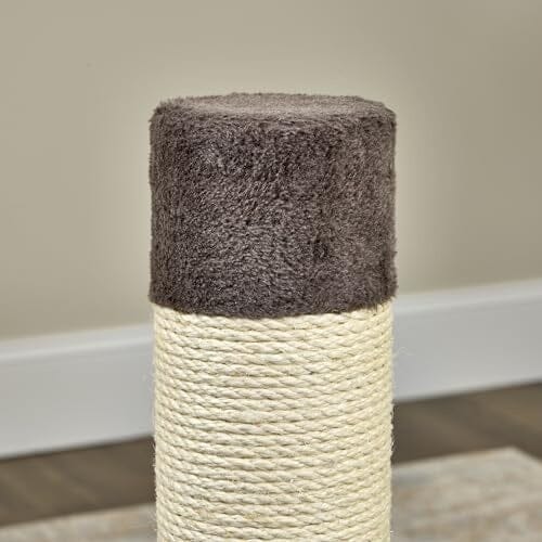 Midwest Homes Feline Nuvo Cat Scratching Furniture Post - Medium - Mocha/Cream - L:17 X W:17 X H:31 Inch