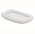 Midwest Homes Fleece Machine Washable Rectangular Double Bolster Pet Bed or Crate Mat - White L:36 X W:21 X H:3.8 Inch