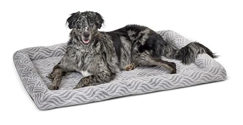 Midwest Homes Quite Time Deluxe Hudson Oval Sherpa Foam Dog Bed