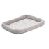 Midwest Homes Quite Time Deluxe Rectangular Diamond Stitch Bolster Dog Bed or Crate Mat - Gray 22 Inch