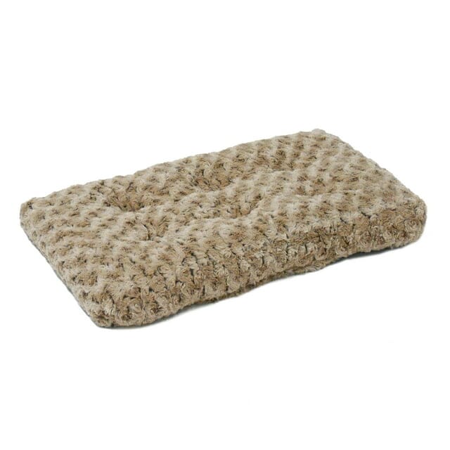 Midwest Homes Quite Time Ombre Swirl Rectangular Raised Dog Bed or Crate Mat Mocha L:24 X W:18 Inch