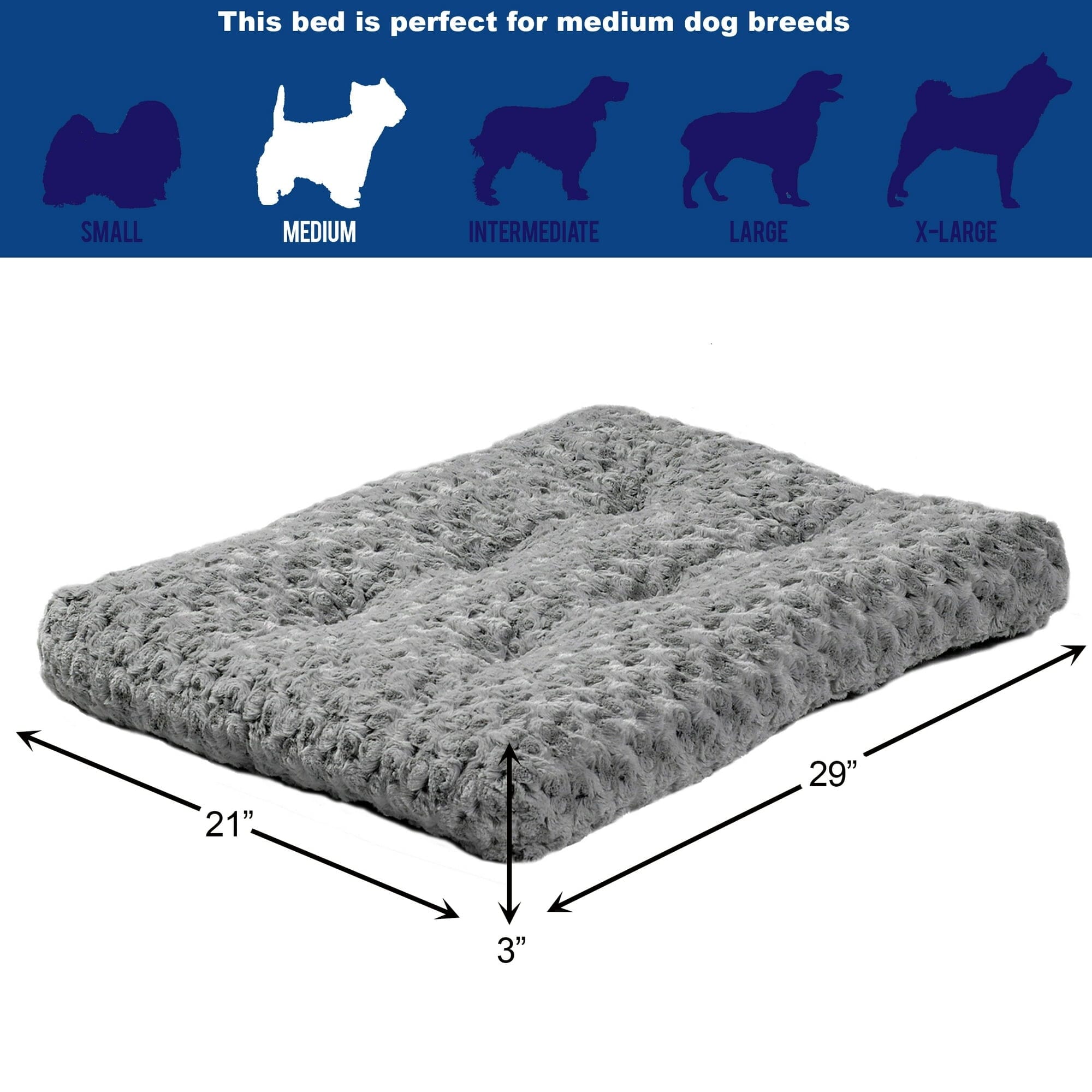 Midwest Homes Quite Time Ombre Swirl Rectangular Raised Dog Bed or Crate Mat