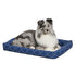 Midwest Homes Quite Time Rectangular Ashton Bolster Dog Bed or Crate Mat - Blue - L:48 X W:30 X 3.7 Inch Blue L:48 X W:30 X 3.7 In