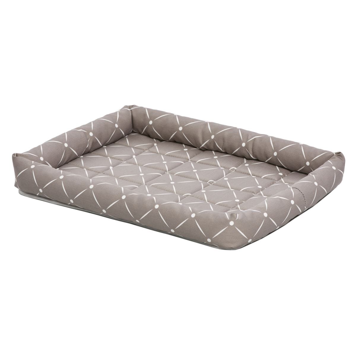 Midwest Homes Quite Time Rectangular Ashton Bolster Dog Bed or Crate Mat - Mushroom - L:22 X W:16.7 X H:2 Inch Mushroom L:22 X W:16.7 X H:2 In