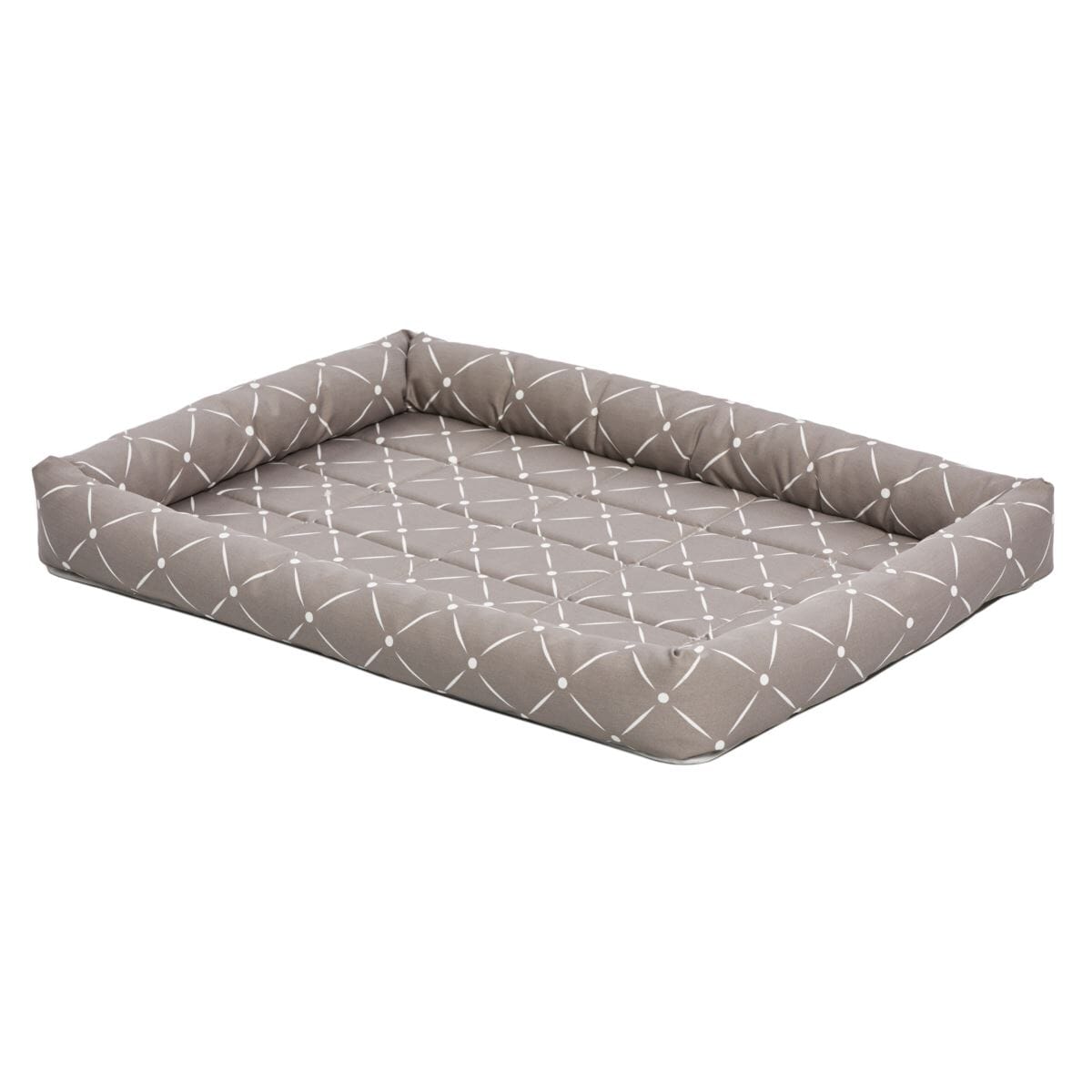 Midwest Homes Quite Time Rectangular Ashton Bolster Dog Bed or Crate Mat - Mushroom - L:29 X W:19 X H:2.3 Inch Mushroom L:29 X W:19 X H:2.3 In