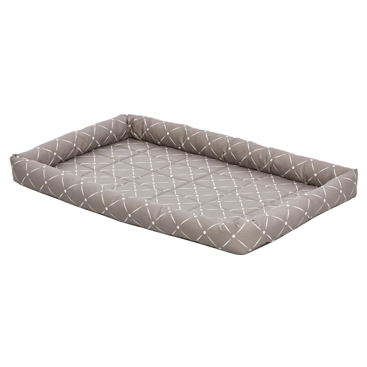 Midwest Homes Quite Time Rectangular Ashton Bolster Dog Bed or Crate Mat - Mushroom - L:34.5 X W:22 X H:2.4 Inch Mushroom L:34.5 X W:22 X H:2.4 In