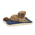 Midwest Homes Reversible Fleece Paw Print Machine Washable Pet Bed Mat - Blue/White L:23.5 X W:17 X H:2.8 In