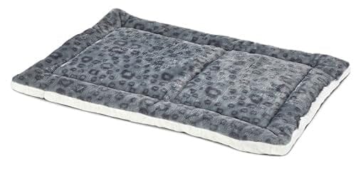 Midwest Homes Reversible Fleece Paw Print Machine Washable Pet Bed Mat - Blue/White