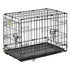 Midwest I-Crate Double Door Metal Folding Dog Crate with Divider Panel - 22" X 13" X 16" Inches  
