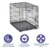 Midwest I-Crate Single Door Metal Folding Dog Crate with Divider Panel - 24" X 18" X 19" Inches  