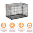 Midwest I-Crate Single Door Metal Folding Dog Crate with Divider Panel - 36" X 23" X 25" Inches  