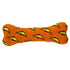 Mighty Bone Orange Lightening Squeak and Plush Dog Toy - Orange