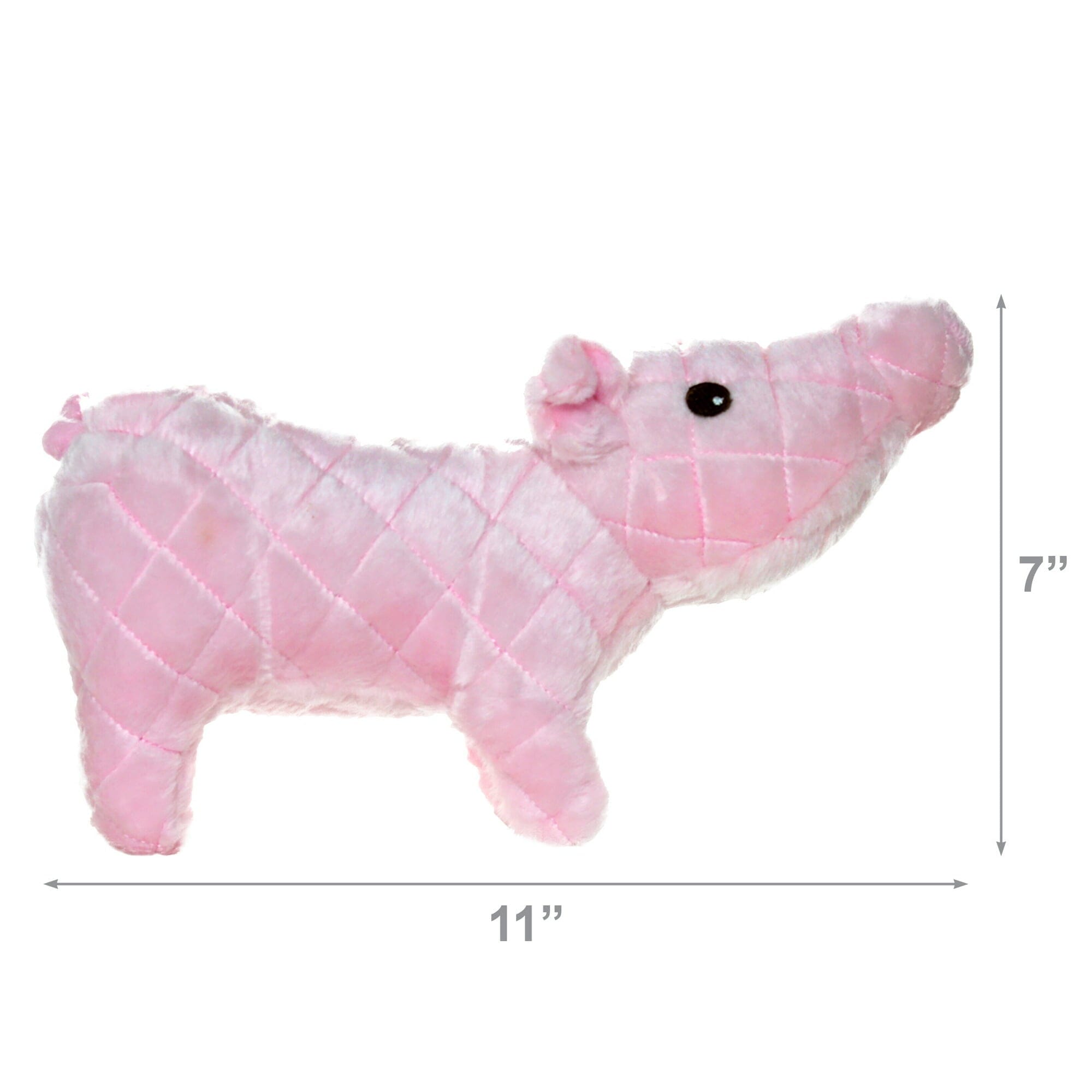 Mighty Farm Piglet Durable Squeak and Plush Floating Dog Toy  - Pink