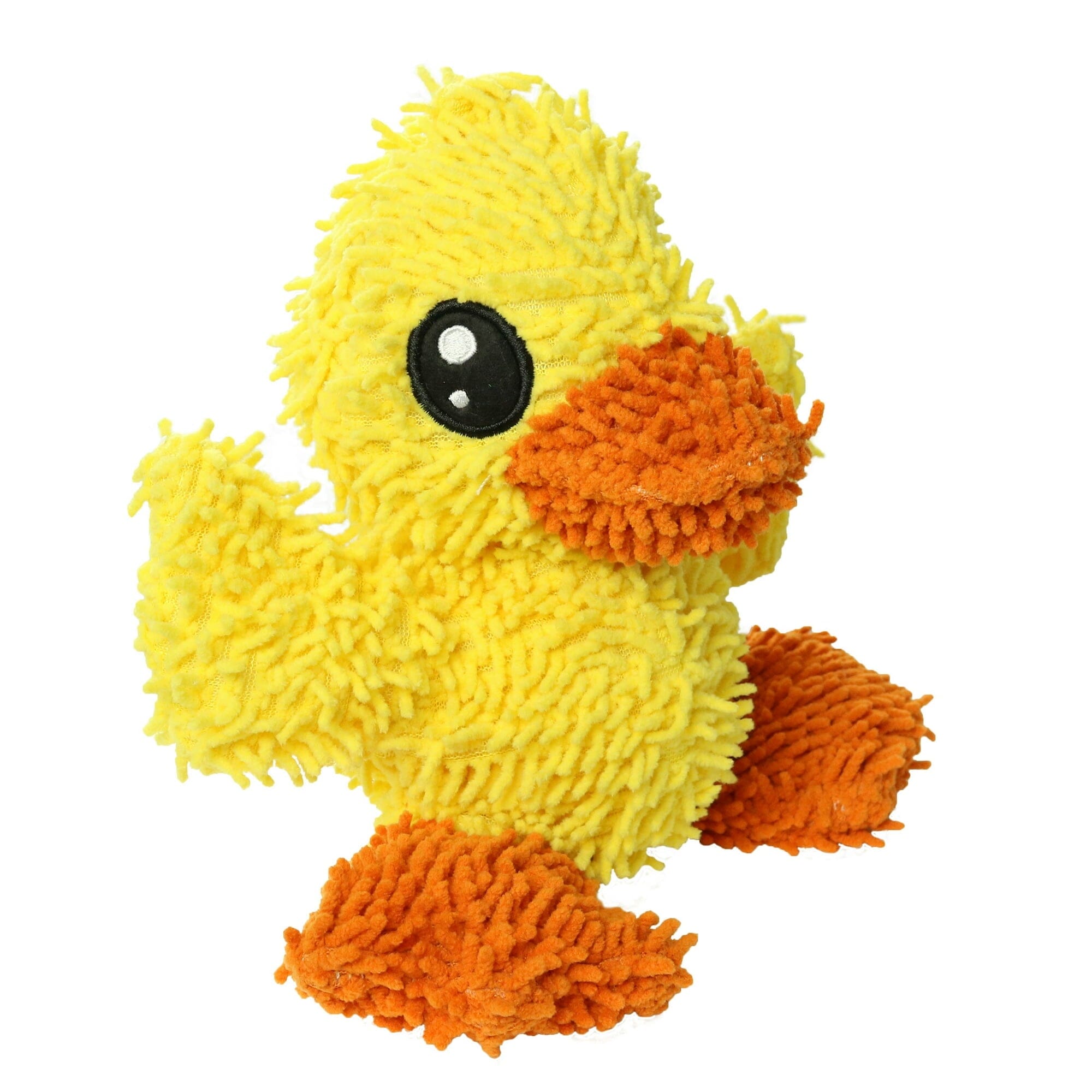 Mighty Microfiber Ball Duck Squeak and Plush Floating Dog Toy - Medium - Yellow