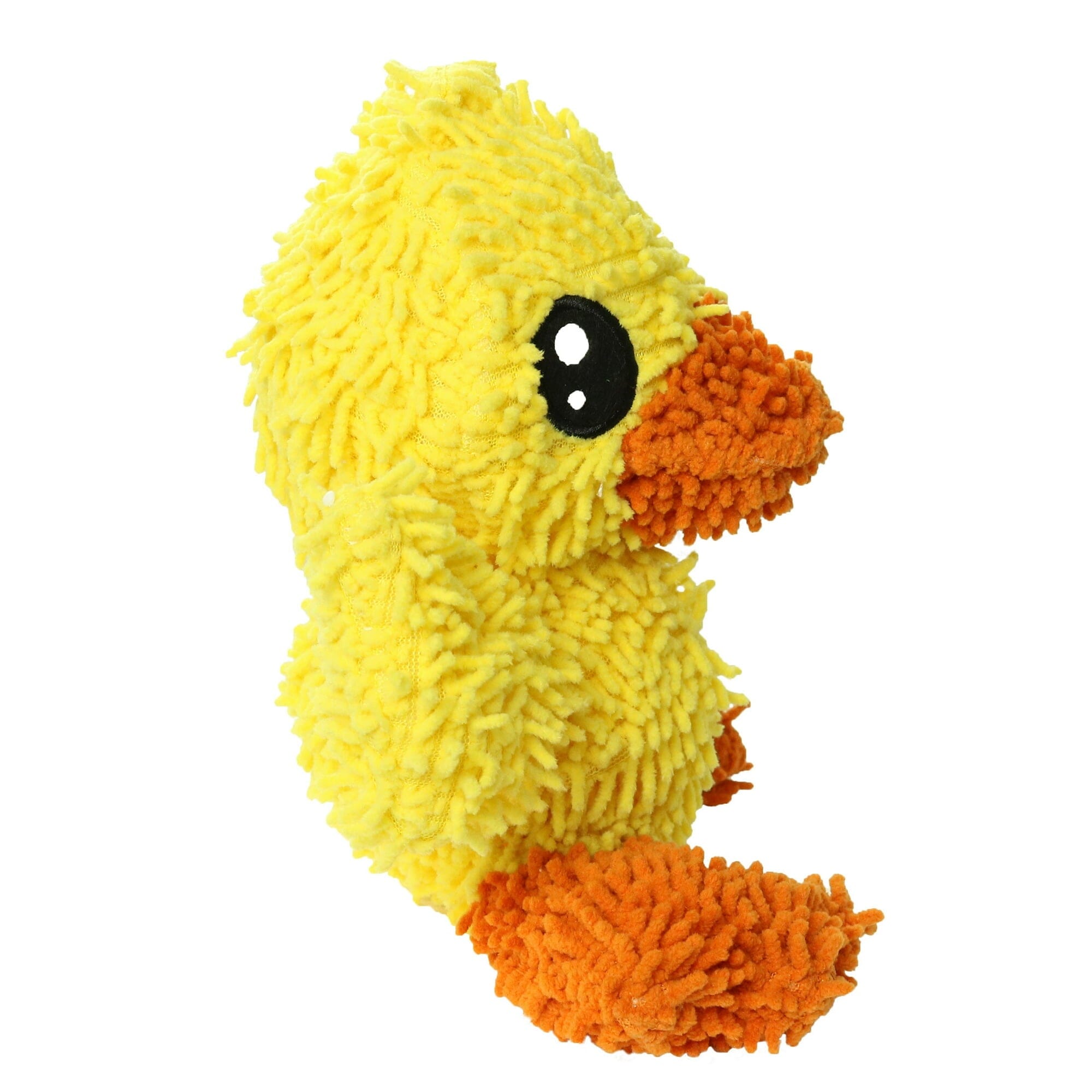 Mighty Microfiber Ball Duck Squeak and Plush Floating Dog Toy - Medium - Yellow
