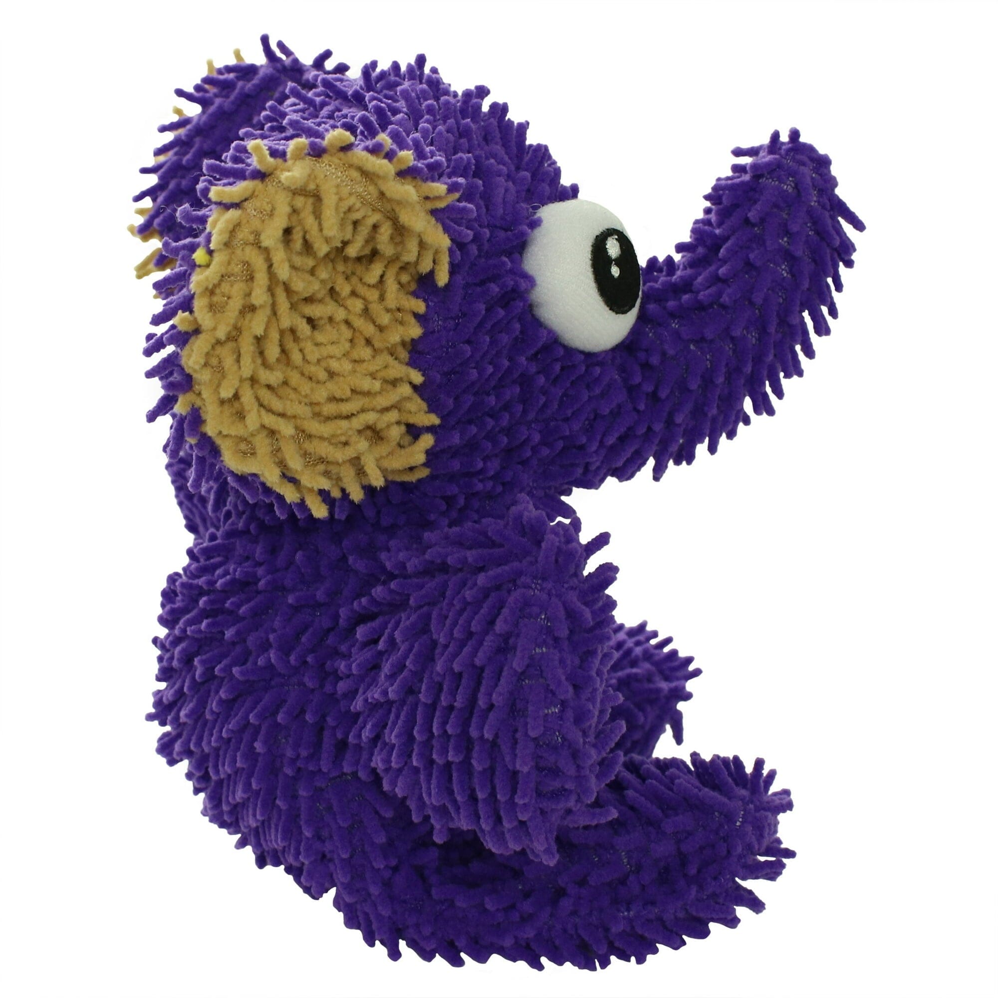 Mighty Microfiber Ball Elephant Squeak and Plush Floating Dog Toy - Medium - Purple