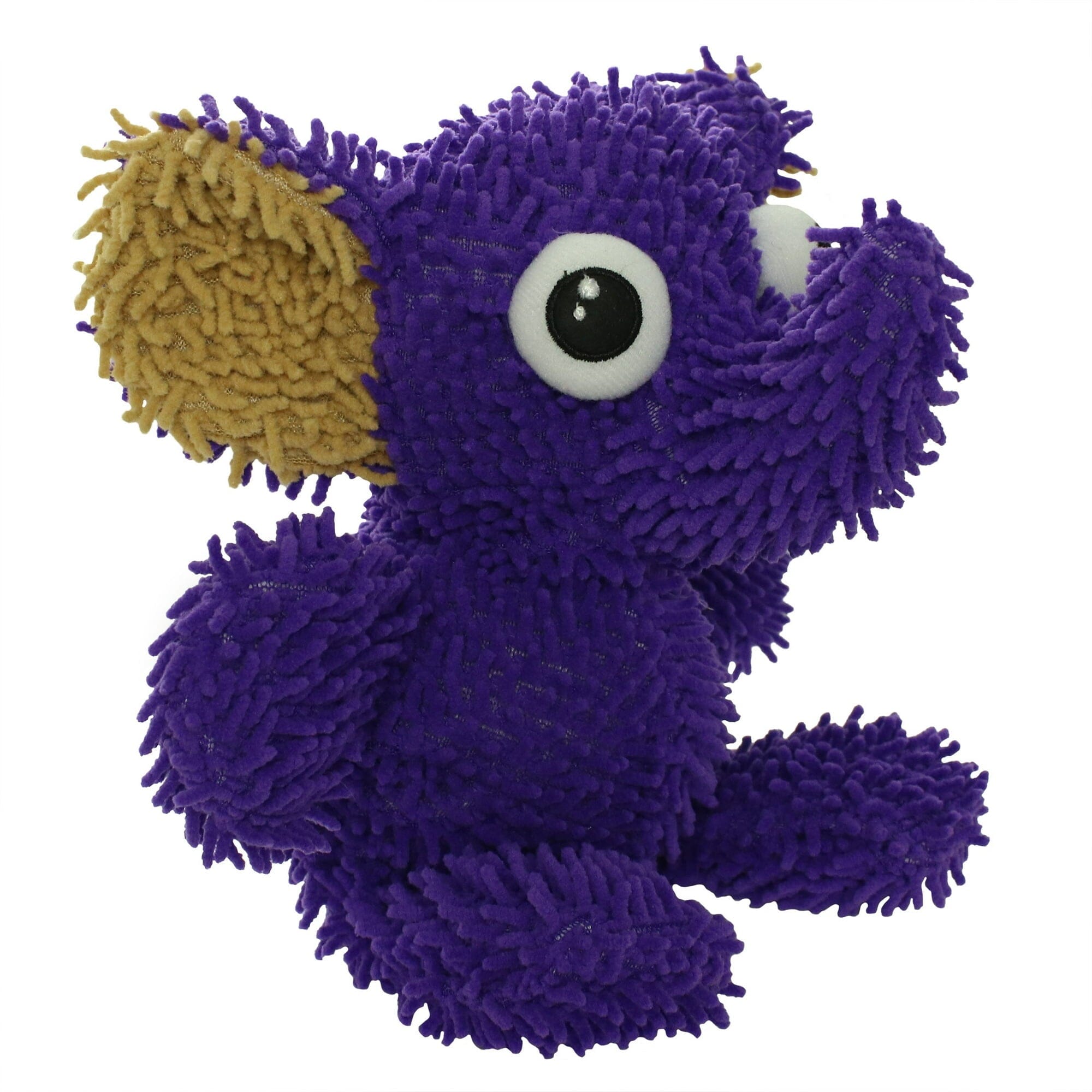 Mighty Microfiber Ball Elephant Squeak and Plush Floating Dog Toy - Medium - Purple