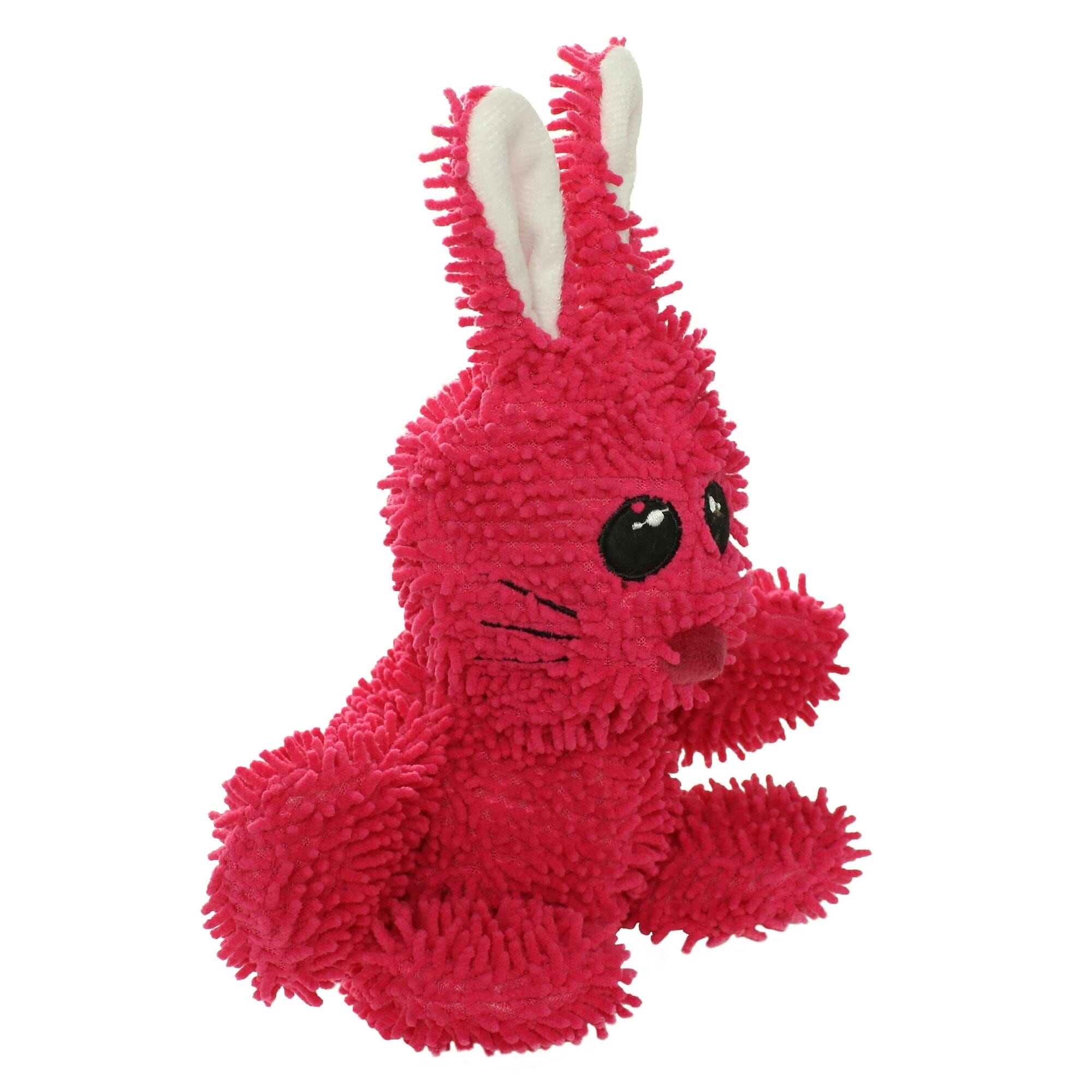 Mighty Microfiber Ball Rabbit Squeak and Plush Floating Dog Toy - Medium - Red