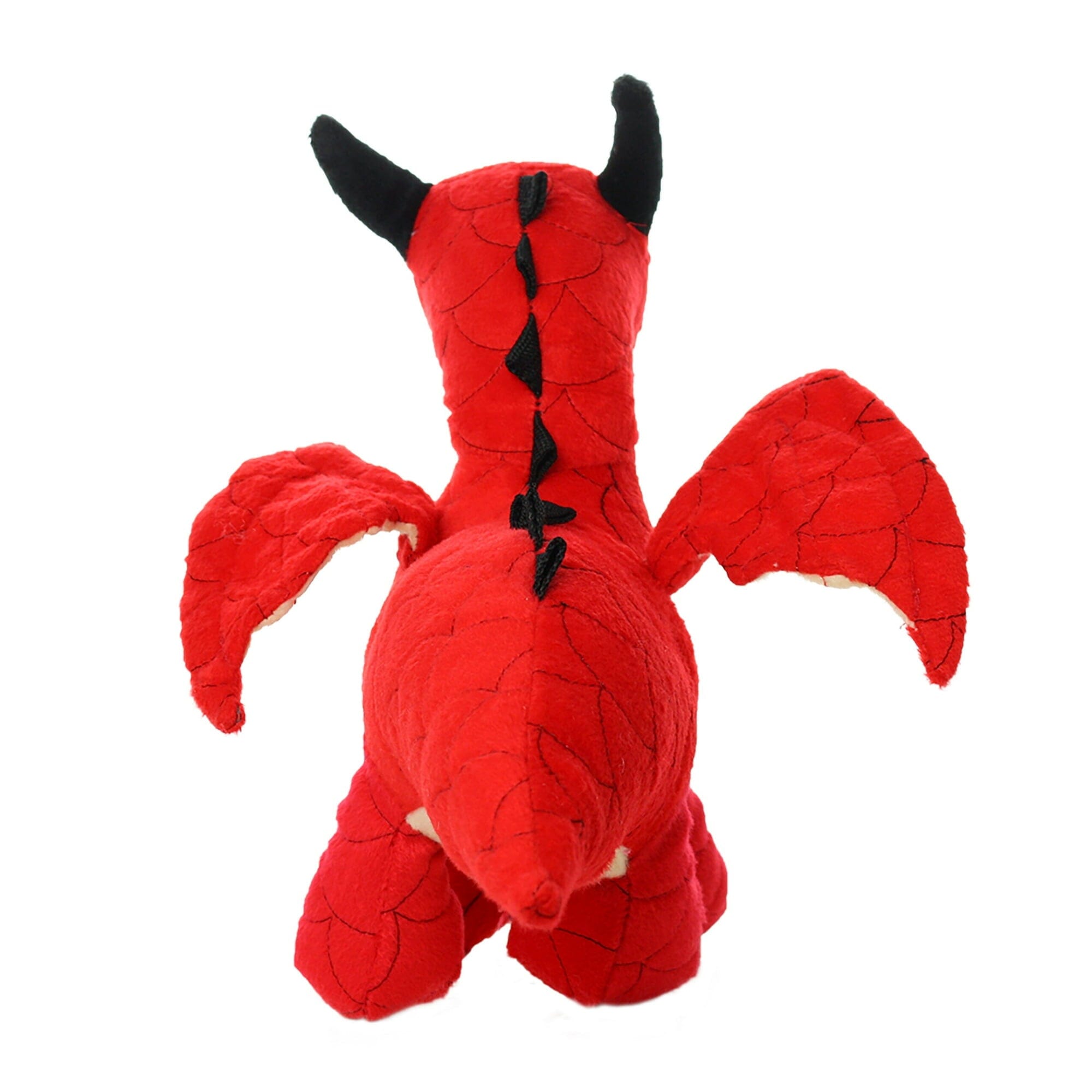 Mighty Red Dragon Durable Squeak and Plush Floating Dog Toy  - Red