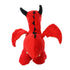 Mighty Red Dragon Durable Squeak and Plush Floating Dog Toy  - Red