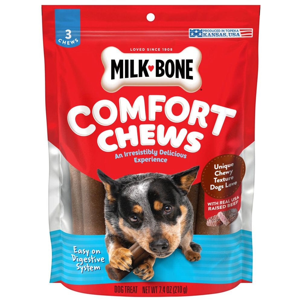 Milk-Bone Comfort Chews Rawhide-Free Beef Soft and Chewy Dog Treats - 7.4 Oz - 5 Pack Default Title
