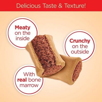 Milk-Bone MaroSnacks Bacon Flavored Bone Marrow Chewy Dog Treats - 40 Oz - 2 Pack