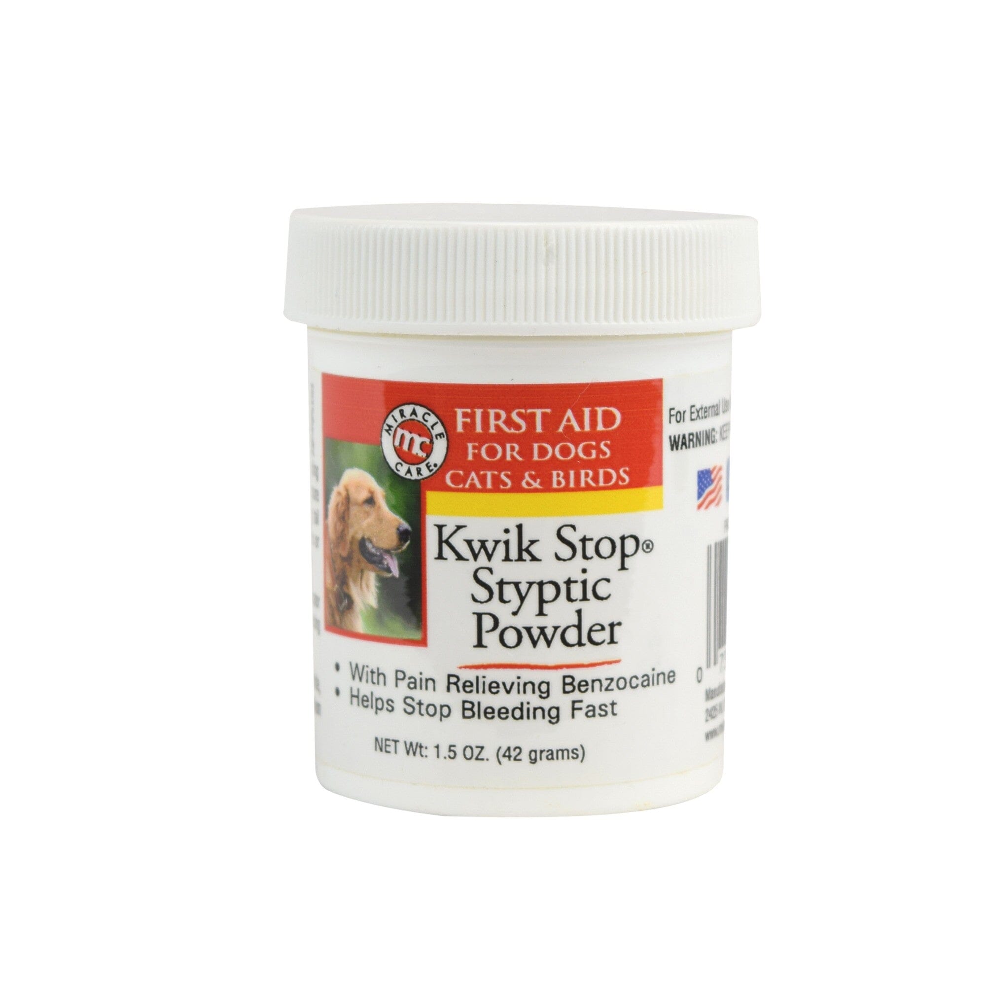 Miracle Care Kwik Stop Bleeding Syptic Powder First-Aid for Dogs Cats and Birds - 1.5 Oz Default Title