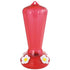 More Birds Hollyhock Plastic Hummingbird Feeder - Red - 25 Oz Cap