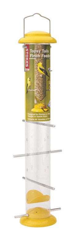 More Birds Tube Topsy Tails Finch Tubed Wild Bird Feeder - Yellow - 1.5 Lbs Cap