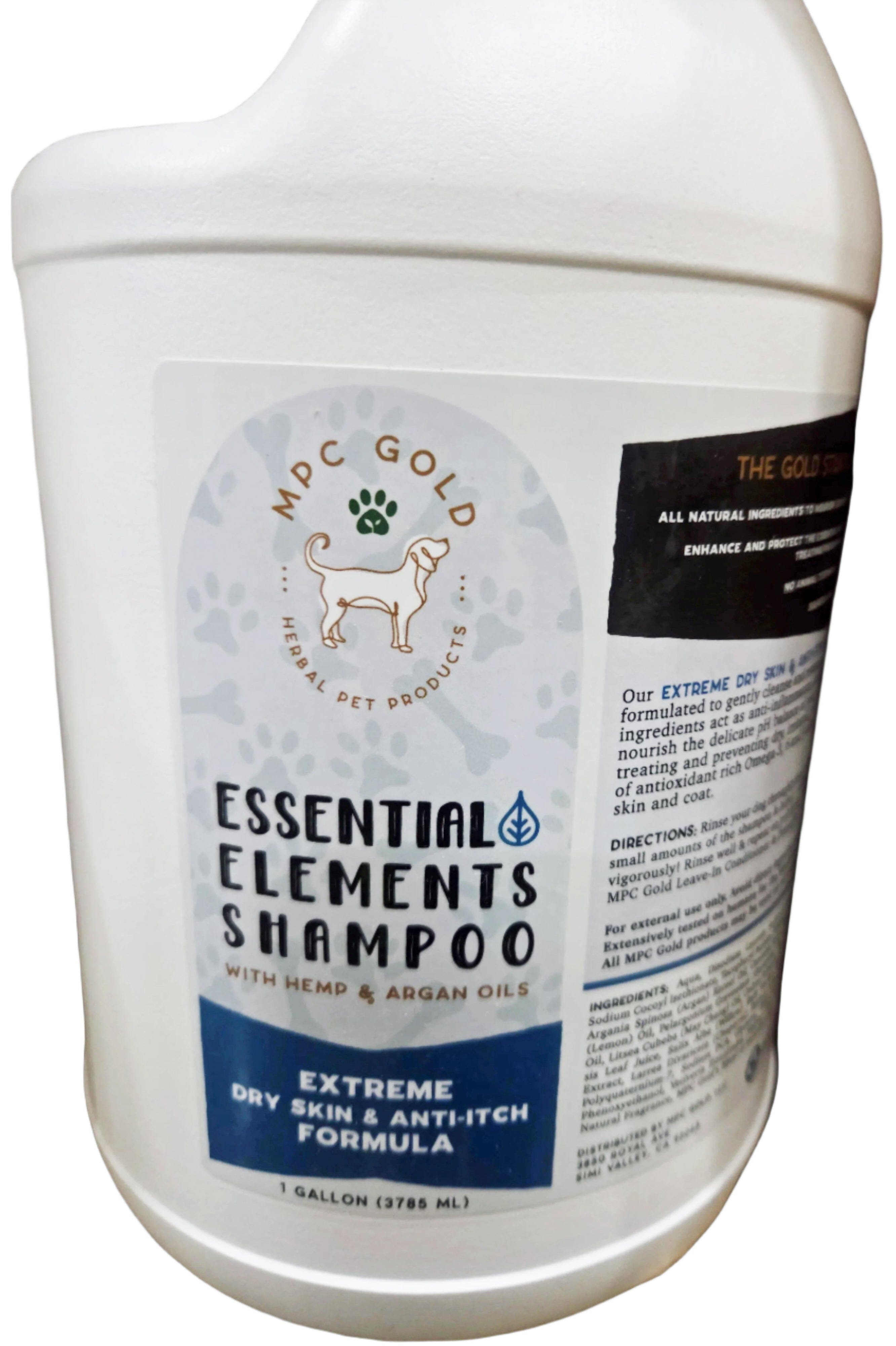 MPC GOLD Essential Elements Extreme Dry Skin & Anti-Itch Formula Cat and Dog Shampoo - 128 oz Bottle