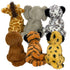 Multipet Eco-Friendly Safari Animals Squeak and Plush Dog Toy - Assorted - 8" Inches  