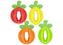 Multipet Harvester Fruit Dental Textured Rubber Dog Toy - Assorted - 5" Inches