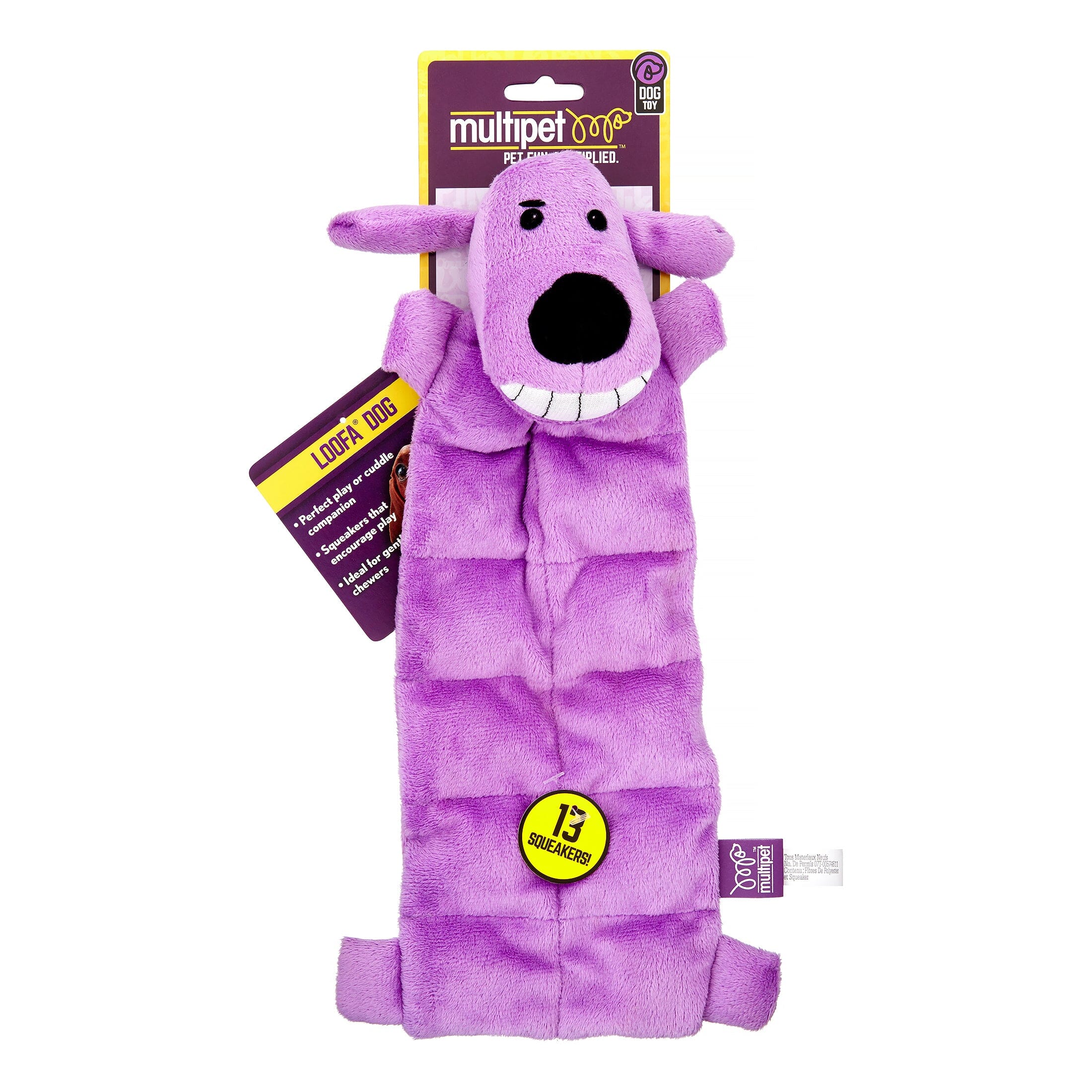 Multipet Loofa Squeaky Mat and Plush Dog Toy - 12