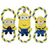 Multipet Minion Double Rope Tug Squeak and Plush Dog Toy - Assorted Small - 11 Inch