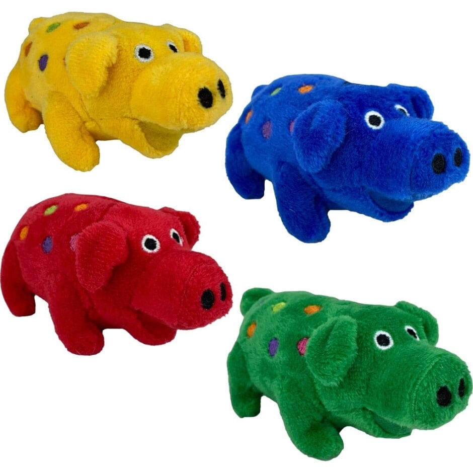 Multipet Minipet Globlet Squeak and Plush Dog Toy - Assorted - 4" Inches