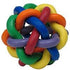 Multipet Nobbly Wobbly Multi-Colored Ball Rubber Dog Toy - Small - 3" Inches  