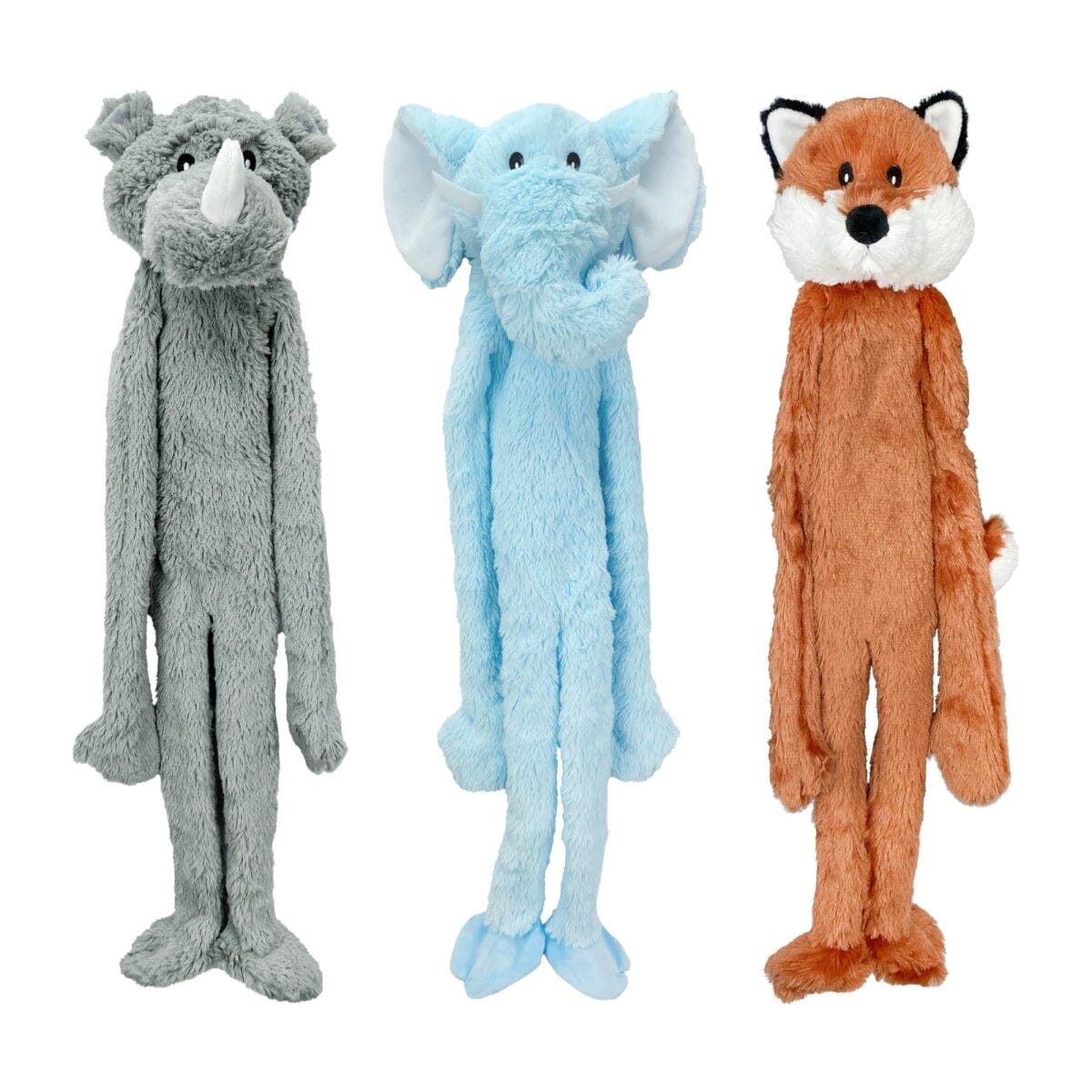 Multipet Swingin' Flatties Stuffing-Free Crinkle and Squeak Soft Dog Toy - Assorted Color - 27 Inch Default Title