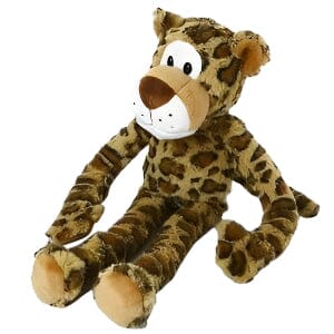 Multipet Swingin' Safari Leopard Squeak and Plush Dog Toy - 22" Inches  