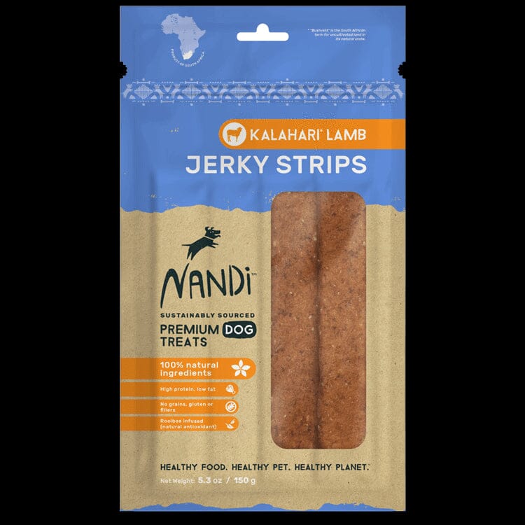 Nandi Kalahari Lamb Jerky Strips Dog Jerky Treats - 5.3 oz