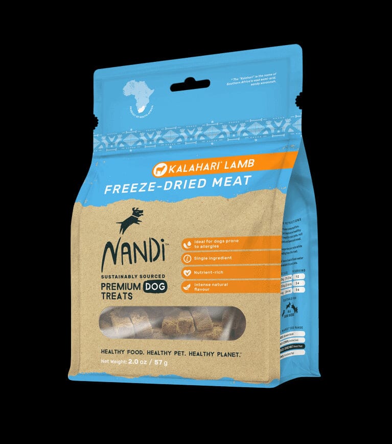 Nandi Kalahari Lamb Meat Freeze-Dried Dog Treats - 2 oz