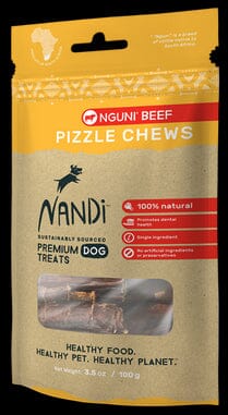 Nandi Nguni Beef Pizzle Chews Natural Dog Treats - 3.5 oz