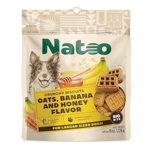 Natoo Crunchy Biscuits Oats Banana and Honey - Big Bites - 8 Oz Default Title