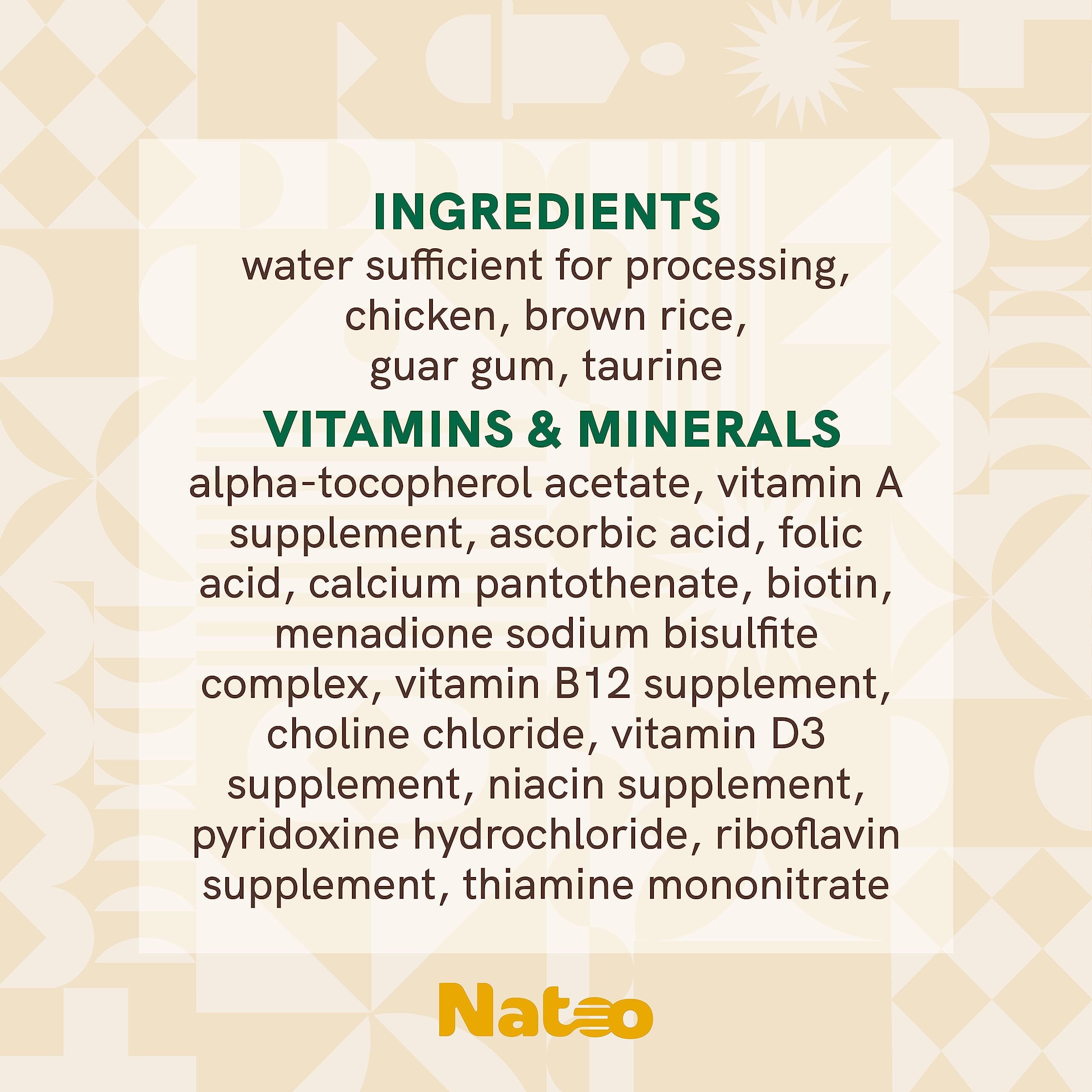 Natoo Limited Ingredient Diet Chicken and Brown Rice Cat Food Toppers - 2.4 Oz - Case of 20  