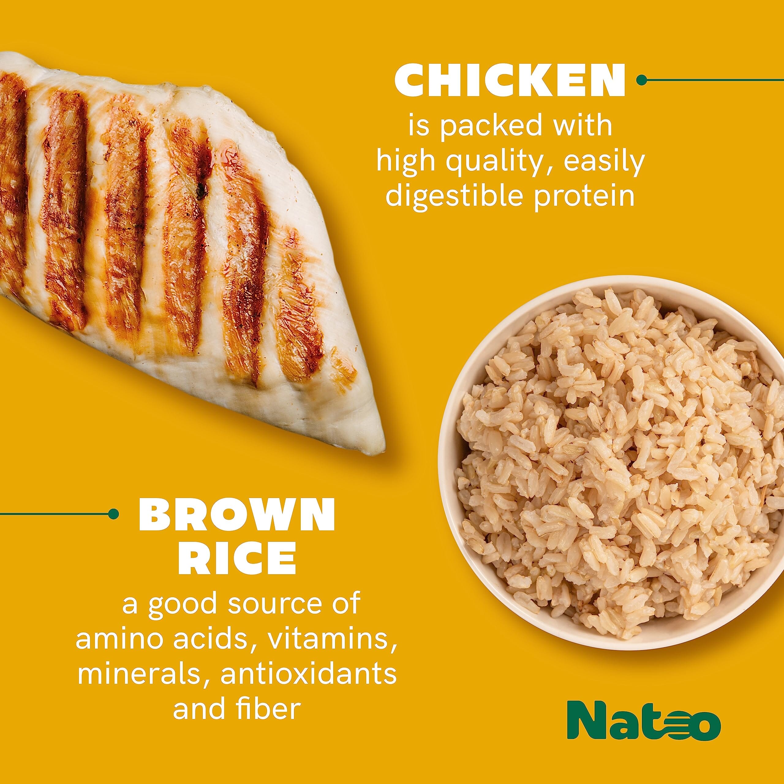 Natoo Limited Ingredient Diet Chicken and Brown Rice Cat Food Toppers - 2.4 Oz - Case of 20  