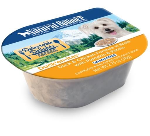 Natural Balance Delectable Delights Duckenitas Grain Free Duck and Chicken Formula in Broth with Pumpkin and Potato Wet Dog Food  