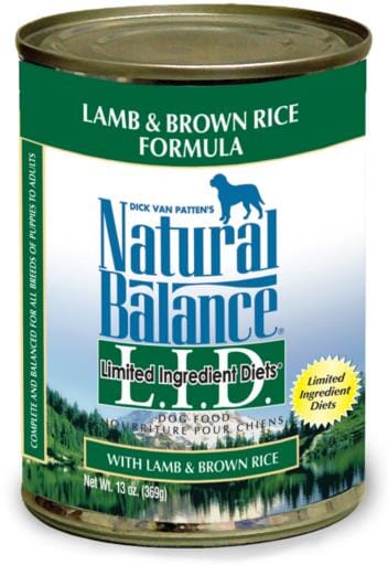 Natural Balance L.I.D. Limited Ingredient Diets Lamb and Brown Rice Formula Canned Dog Food  