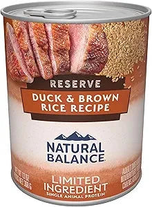 Natural Balance Limited Ingredient Diet Reserve Duck and Brown Rice Adult Canned Dog Food - 13 Oz - Case of 12 Default Title