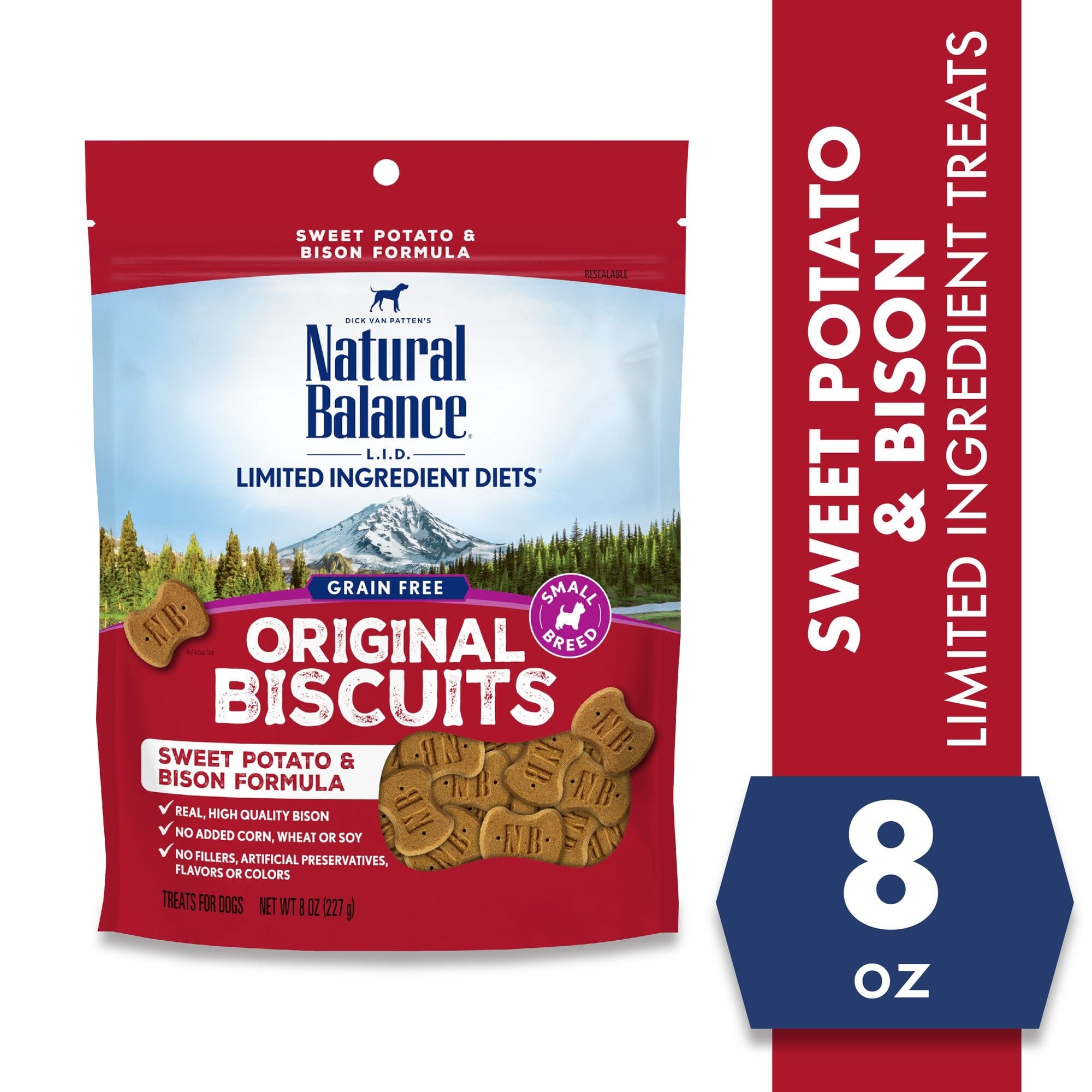 Natural Balance L.I.T. Limited Ingredient Treats Sweet Potato and Bison Formula Dog Treats